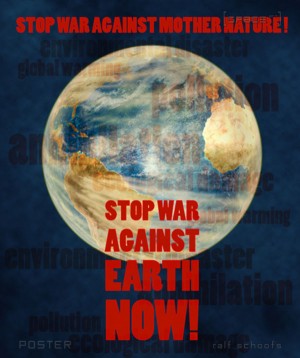 Poster STOP WAR AGAINST EARTH portrait