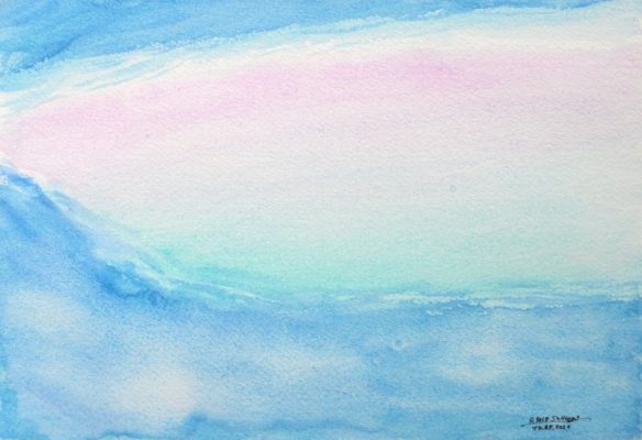 Ideenskizze gemalt auf Papier von Arches.