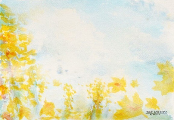 Abstrakte Pflanzen in Aquarell